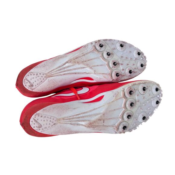 Nike Flywire Superfly R4 Track Racing Sprint Shoes Men's 10 White Red 526626-601 - Picture 11 of 14